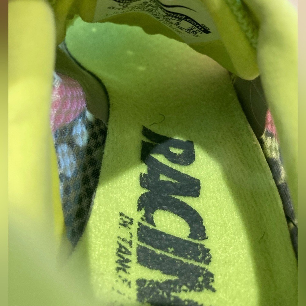 Nike Zoom Neon Highlighter Yellow Track Shoes w/Black and Pink Accents - Picture 16 of 16